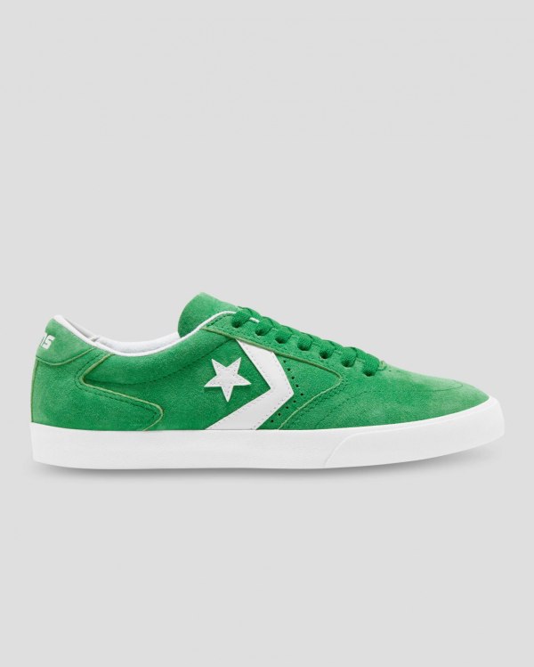 Converse Checkpoint Pro Pigskin Suede Grøn Sko Danmark - Converse Lave Sneakers Herre - 43018KBLZ